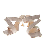 #3 SQUARED HIGH 'Leather Quilted Velcro' L'ESTROSA Sandals