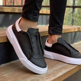 Middle Zip Sneakers BLACK (WH)